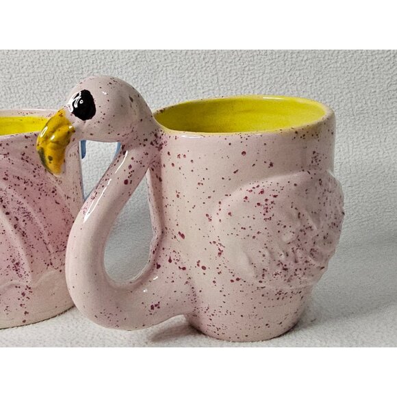Handmade Ceramic Dragon & Flamingo Coffee Mugs - Picture 3 of 12